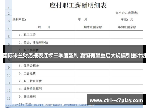 国际米兰财务报表连续三季度盈利 夏窗有望重启大规模引援计划 国际米兰财务报表连续三季度盈利 夏窗有望重启大规模引援计划
